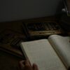 person holding quran book